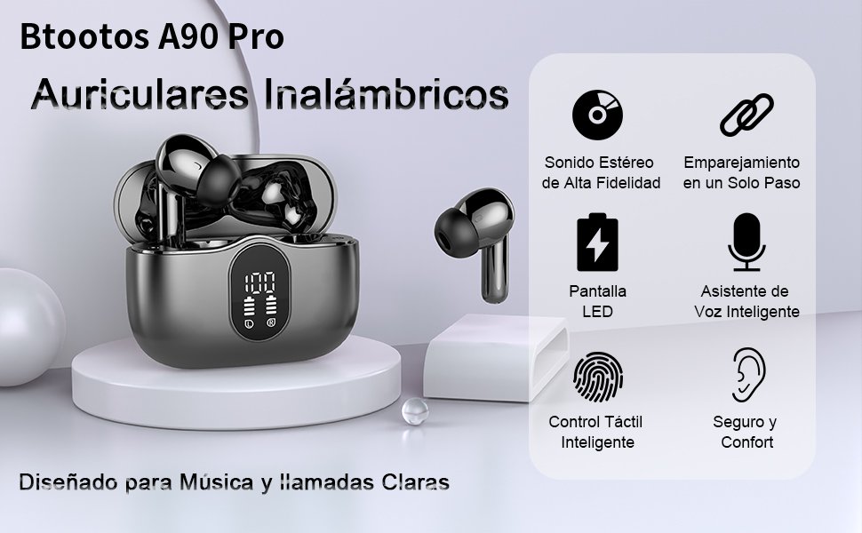 Auriculares Bluetooth Btootos A90